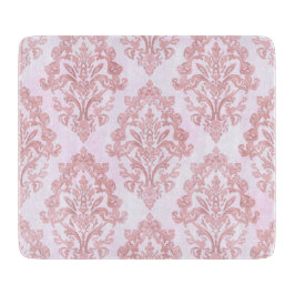 Mooie roze victoriaanse damast watercolor patroon snijplank