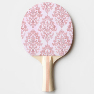 Mooie Roze Victoriaanse Damast Watercolor Patroon Tafeltennisbatje