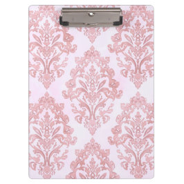 Mooie Roze Victoriaanse Damast Waterverf Patroon Klembord