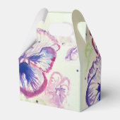 Mooie Roze Viooltje Bloemige Trouwcake Favorietend Bedankdoosjes (Achterkant)