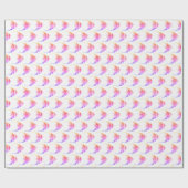 Mooie Roze Vis Patroon Cadeaupapier (Vlak)