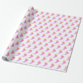 Mooie Roze Vis Patroon Cadeaupapier (Uitgerold)