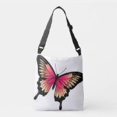 Mooie roze vlinder Canvas tas (Voorkant)