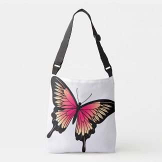 Mooie roze vlinder Canvas tas