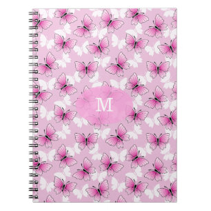 Mooie Roze Vlinder Kawaii Spiraal Notebook Notitieboek