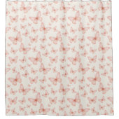 Mooie roze vlinders douchegordijn (Voorkant)