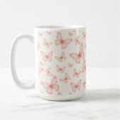 Mooie roze vlinders koffiemok (Links)
