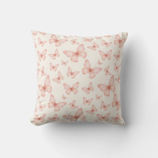 Mooie roze vlinders kussen (Voorkant)