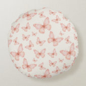 Mooie roze vlinders rond kussen (Achterkant)