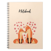 Mooie Roze Vos Notitieboekje Schattige Dieren Natu