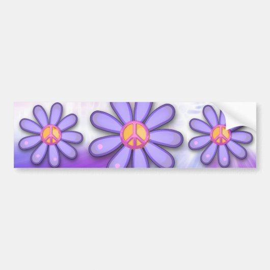 Mooie Roze Vredesteken Bumpersticker (Voorkant)