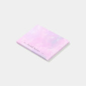 Mooie roze vrouwelijke waterverf aangepaste naam s post-it® notes (Schuin)