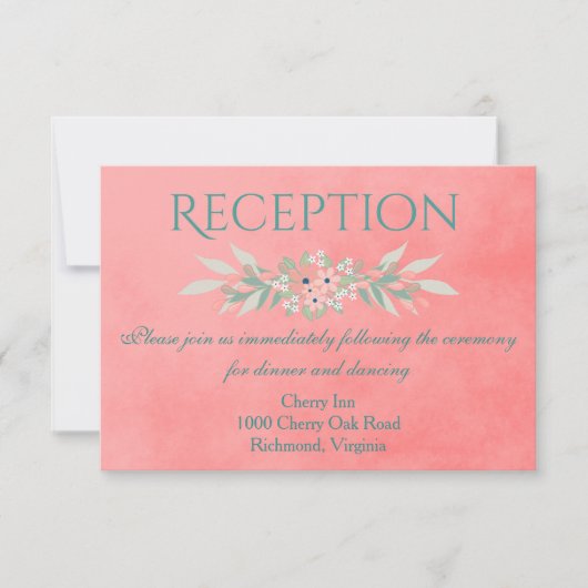 Mooie Roze Waas Ontvangst Kaart (Voorkant)