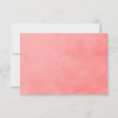 Mooie Roze Waas Ontvangst Kaart (Achterkant)