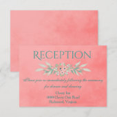 Mooie Roze Waas Ontvangst Kaart (Voorkant / Achterkant)