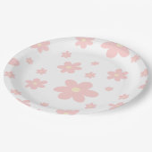 Mooie Roze Warme Madeliefjes Papieren Bordje (Gekanteld)