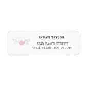 Mooie Roze Wasknijper Baby Shower Retouradres  Etiket (Voorkant)