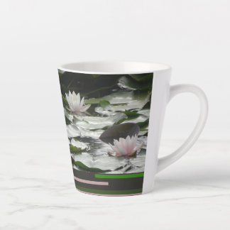 Mooie roze Waterlelies Design Latte Mok