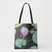 Mooie roze waterLily Flower Bloom Lily Pad Tote Bag (Voorkant)