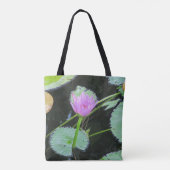 Mooie roze waterLily Flower Bloom Lily Pad Tote Bag (Achterkant)