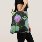Mooie roze waterLily Flower Bloom Lily Pad Tote Bag (Dichtbij)