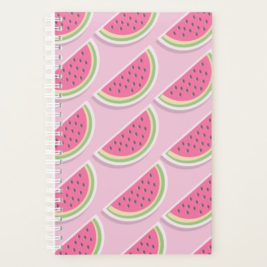 Mooie Roze Watermeloen Patroon Planner (Voorkant)
