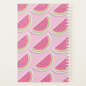 Mooie Roze Watermeloen Patroon Planner (Achterkant)
