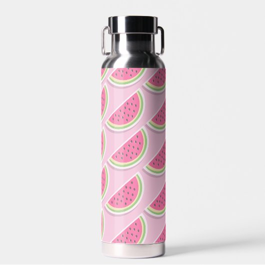 Mooie Roze Watermeloen Patroon Waterfles (Voorkant)