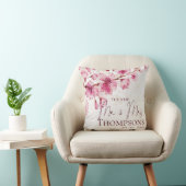 Mooie Roze Waterverf Bloemige Nieuwe Mijnheer Mevr Kussen (Stoel)