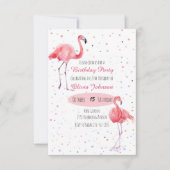 Mooie roze Waterverf Flamingo Kaart (Voorkant)