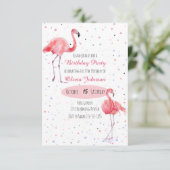 Mooie roze Waterverf Flamingo Kaart (Staand voorkant)