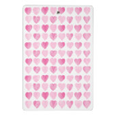 Mooie Roze Waterverf Harten Mini Klembord (Achterkant)