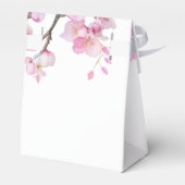 Mooie roze waterverf kersenbloesems bedankdoosjes (Achterkant)