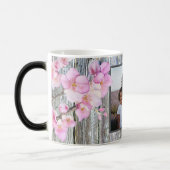 Mooie roze waterverf kersenbloesems foto magische mok (Links)