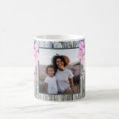 Mooie roze waterverf kersenbloesems foto magische mok (Center)