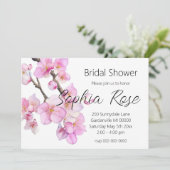 Mooie roze waterverf kersenbloesems kaart (Staand voorkant)