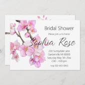 Mooie roze waterverf kersenbloesems kaart (Voorkant / Achterkant)