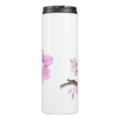 Mooie roze waterverf kersenbloesems thermosbeker (Achterkant)