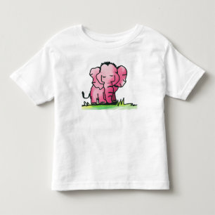 Mooie Roze Waterverf Olifant Peuter T-Shirt
