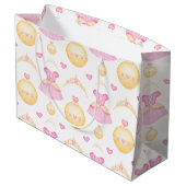 Mooie Roze Waterverf Tiara Prinses Groot Cadeauzakje (Achterkant Gekanteld)