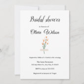 Mooie roze Waterverf Wildflower Vrijgezellenfeest Kaart (Voorkant)