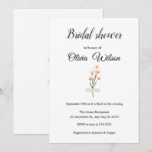 Mooie roze Waterverf Wildflower Vrijgezellenfeest Kaart (Voorkant / Achterkant)