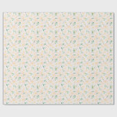 Mooie roze waterverven bloemen cadeaupapier (Vlak)