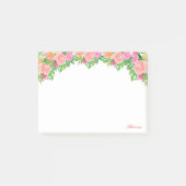 Mooie roze waterverven en kalligrafie post-it® notes (Voorkant)
