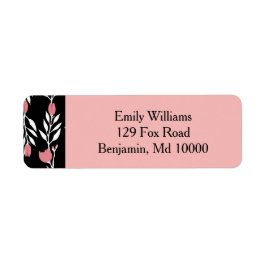 Mooie roze wijn etiket