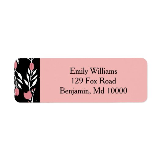 Mooie roze wijn etiket (Voorkant)