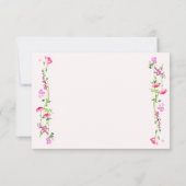 Mooie Roze Wilde Bloem Delicate Bloemstuk Bedankkaart (Achterkant)