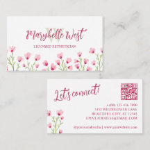 Mooie Roze Wilde Bloemen Vrouwelijk Monogram