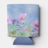 Mooie Roze Wilde Bloemenweide Blikjeskoeler (Achterkant)
