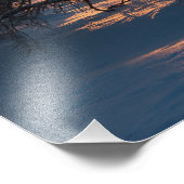 Mooie roze winterzonsondergang in Finland CC0829 Foto Afdruk (Hoek)